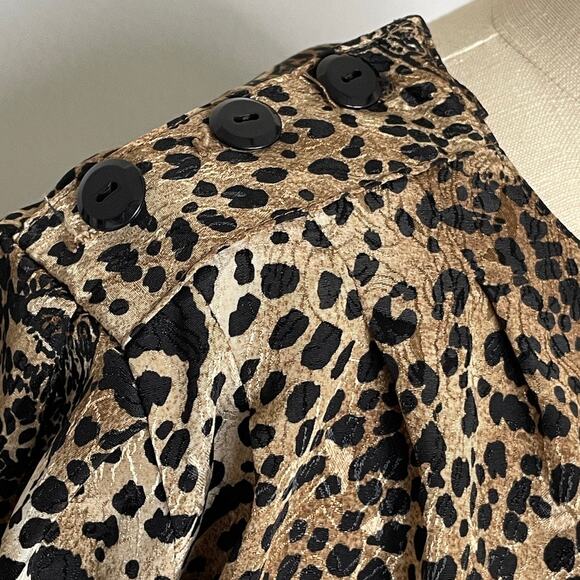 Vintage Leopard Print Blouse Animal Pattern Top Chic Street Style M/L - Picture 5 of 11